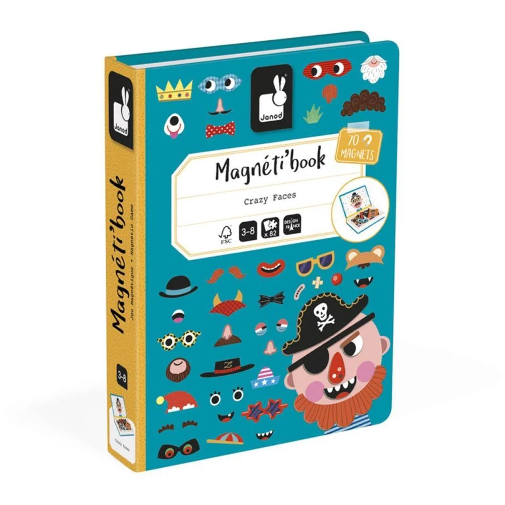 Livro Magnetico Infantil Crazy Faces Meninos 82 Pecas Maped - imagem 5