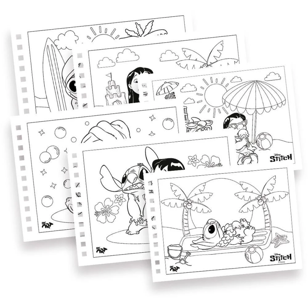 Livro De Colorir Stitch 48F. C/Adesivos 180G Dac - imagem 4