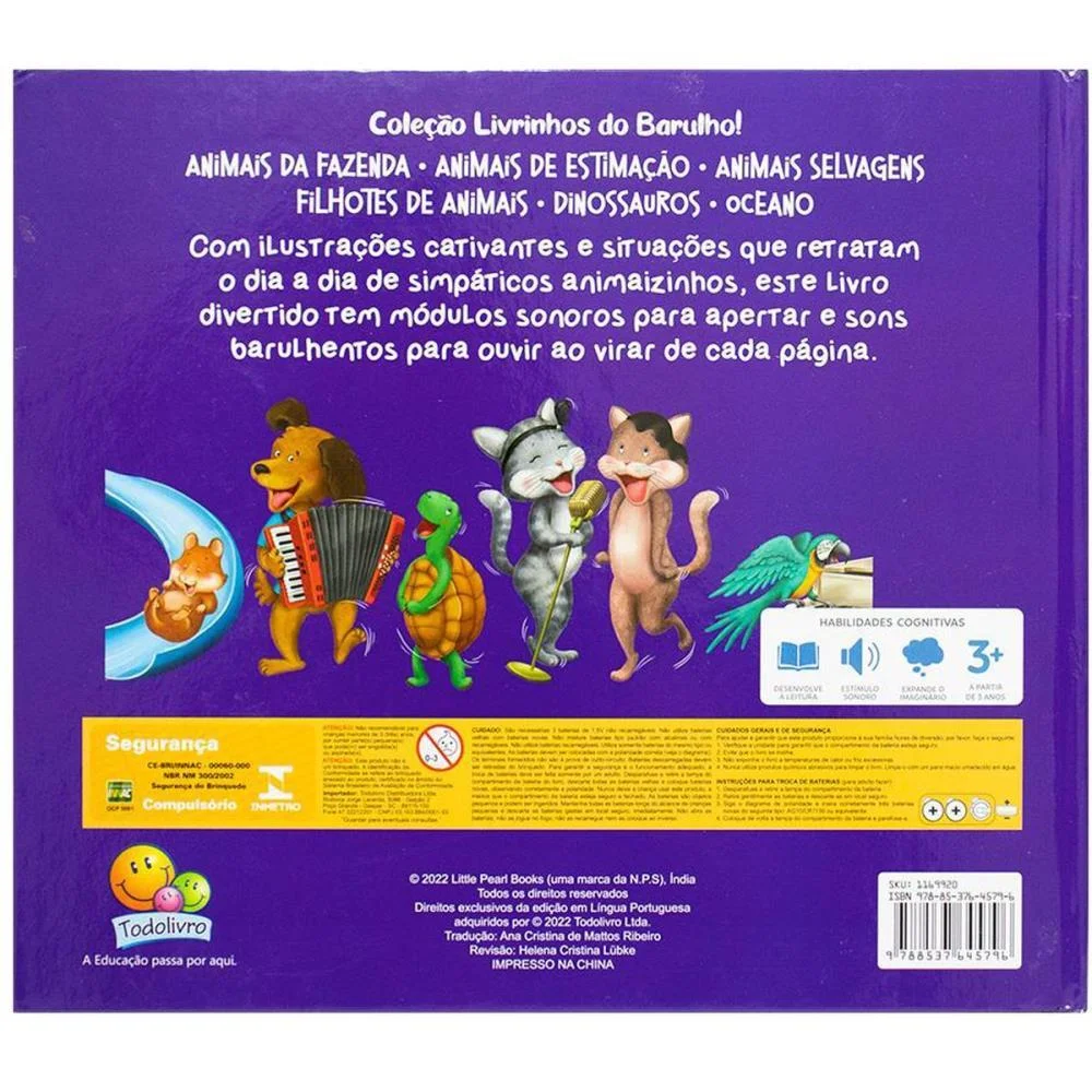 Livro Sonoro Animais De Estimacao 22X19 8Pg Todolivro - imagem 4