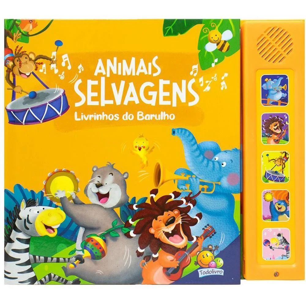 Livro Sonoro Animais Selvagens 22X19,5 8Pg Todolivro - imagem 2