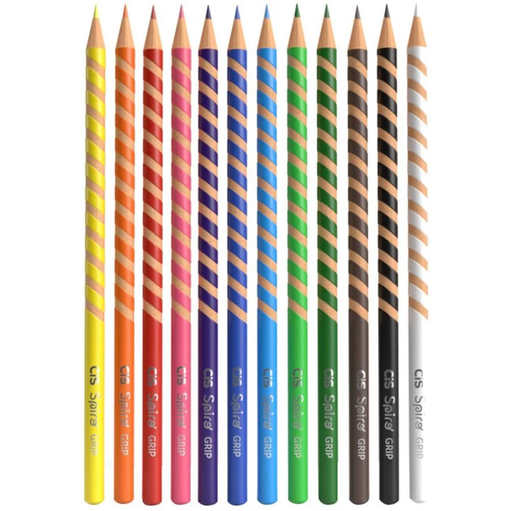 Lapis De Cor Redondo Cis Spiro Grip 12 Cores Sertic (Estojo) - imagem 3