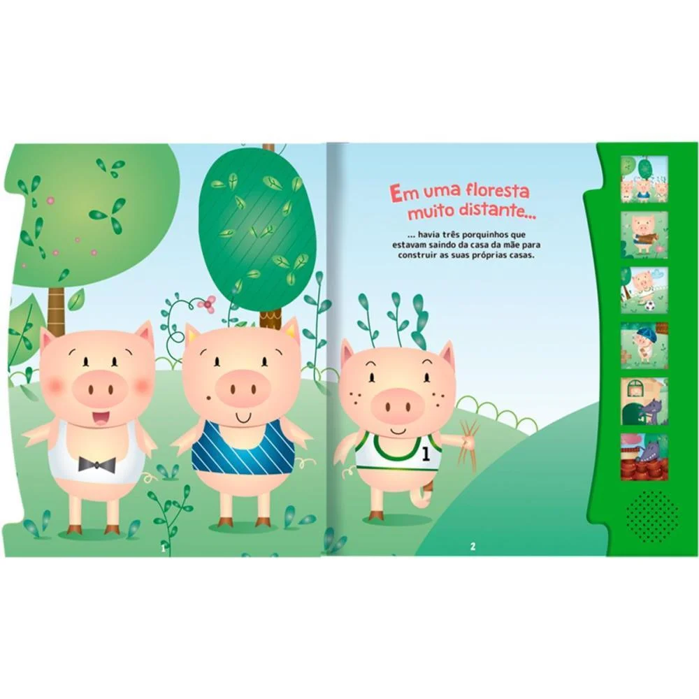 Livro Sonoro Os Tres Porquinhos Culturama - imagem 3