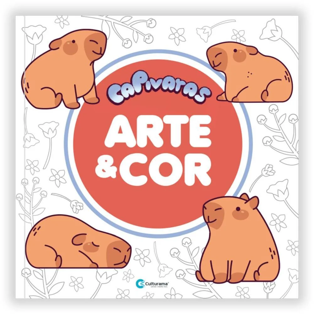 Livro Infantil Colorir Arte E Cor Capivaras 27X27 36P Culturama - imagem 5