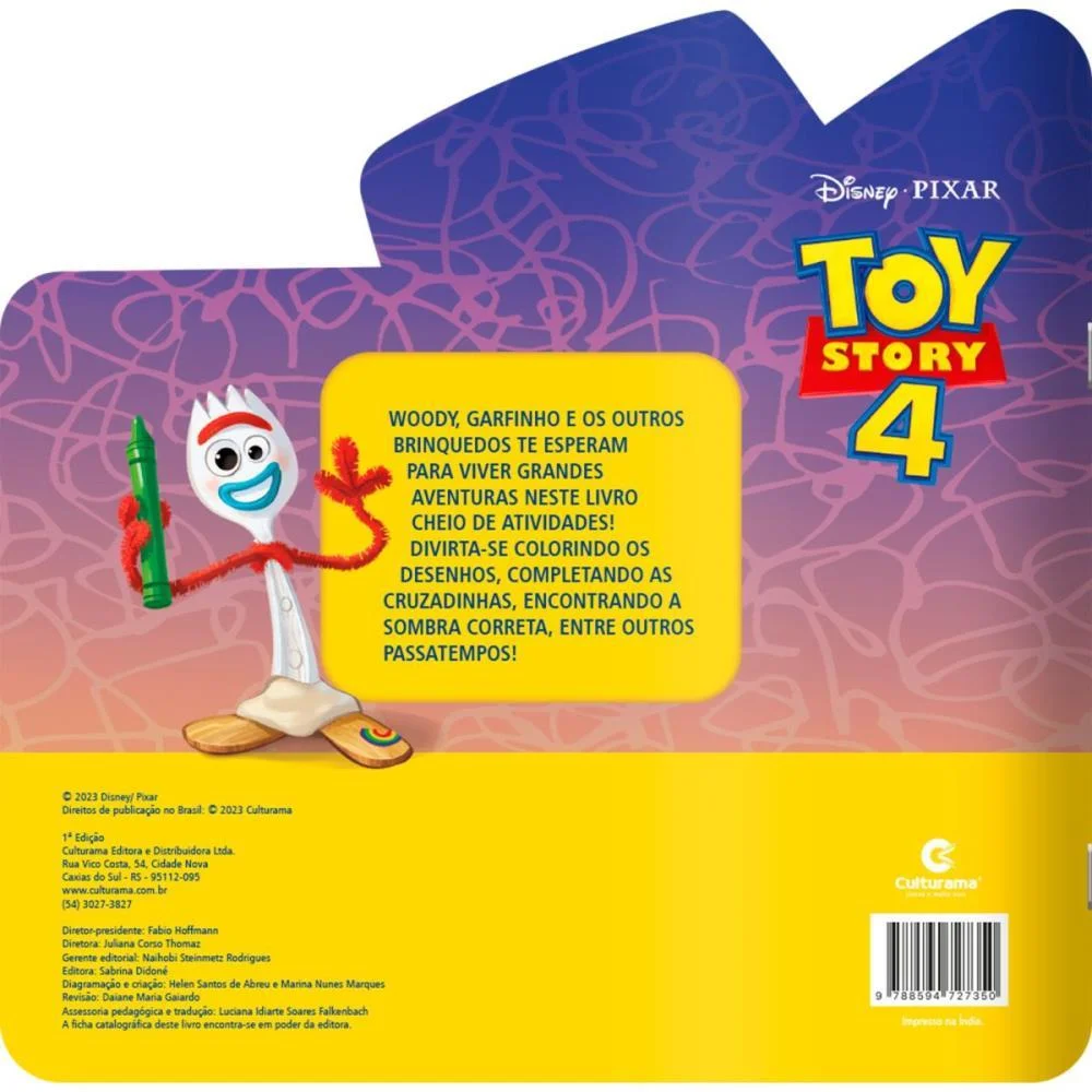 Livro De Atividades Recortado Toy Story 24Pg 23X23 Culturama - imagem 4