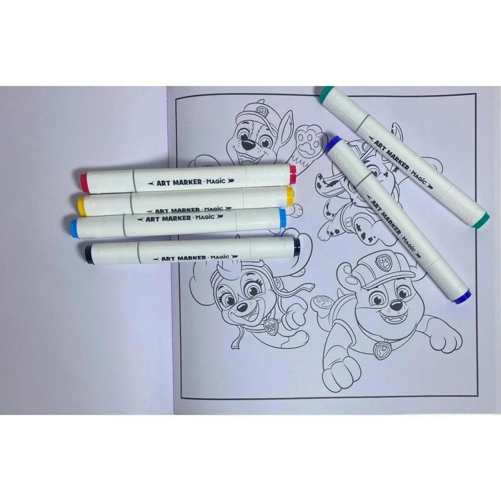 Livro De Colorir Patrulha Canina C/6Canetinhas Magic Kids - imagem 3