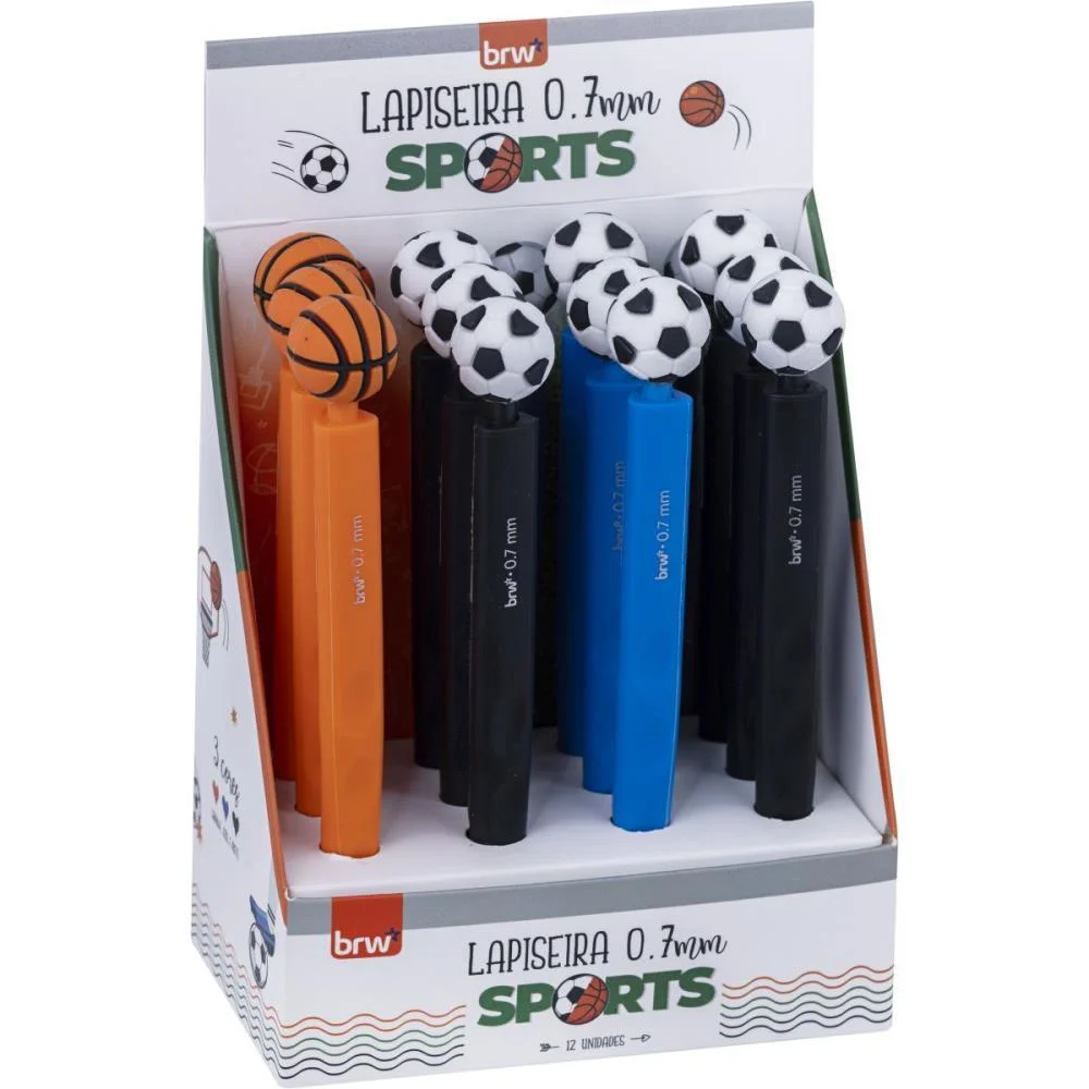 Lapiseira 0.7Mm Sports Plastica 3 Cores Sortid Brw C/ 12 Unidades - imagem 6