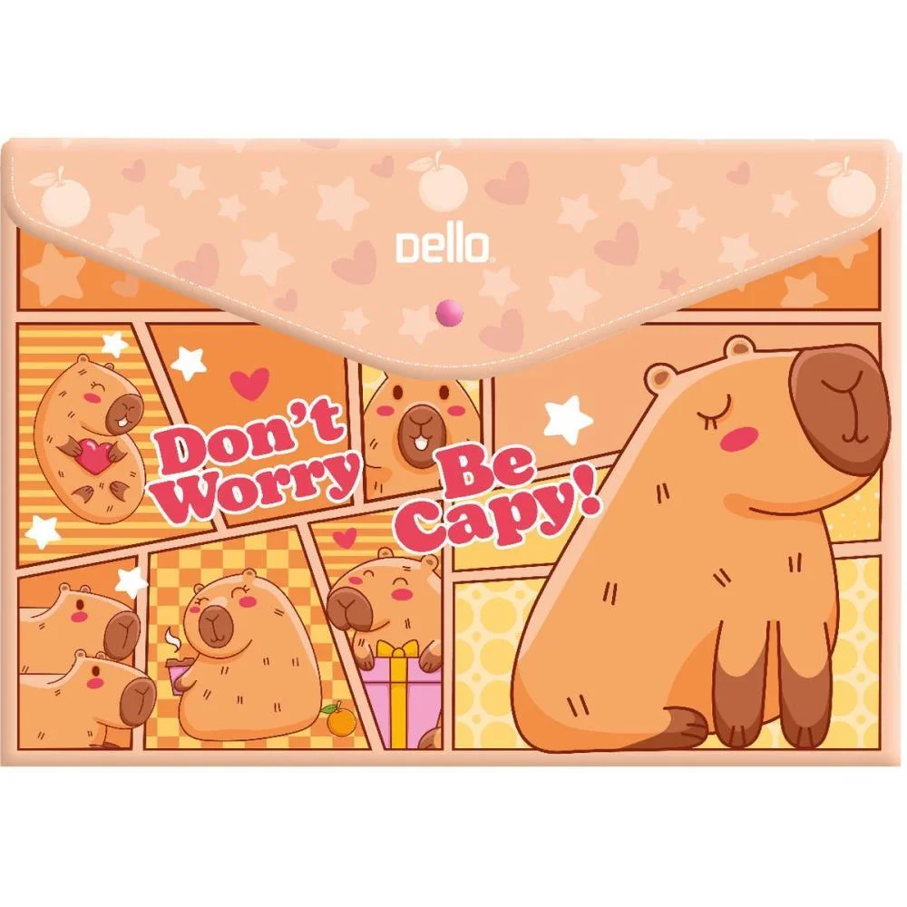 Pasta Envelope Capivara A4 Be Capy C/Botao Lj Dello (Pct.c/10) - imagem 2