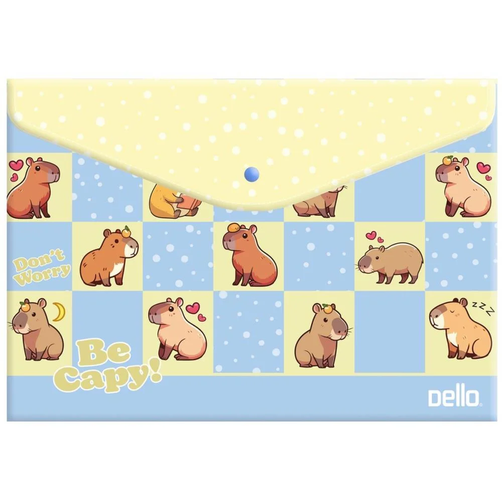 Pasta Envelope Capivara A4 Be Capy C/Botao Az Dello (Pct.c/10) - imagem 2