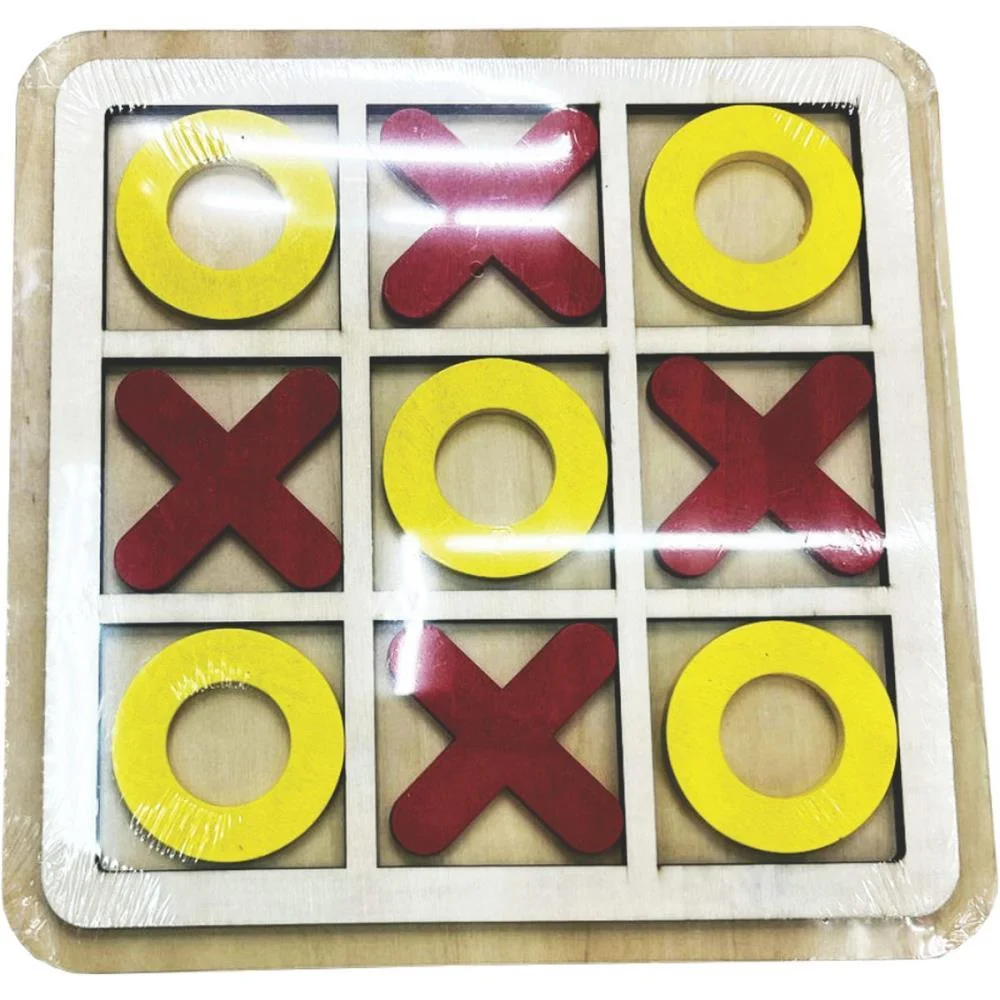 Brinquedo Pedagogico Madeira Jogo Da Velha 22X22Cm Toy Mix - imagem 2