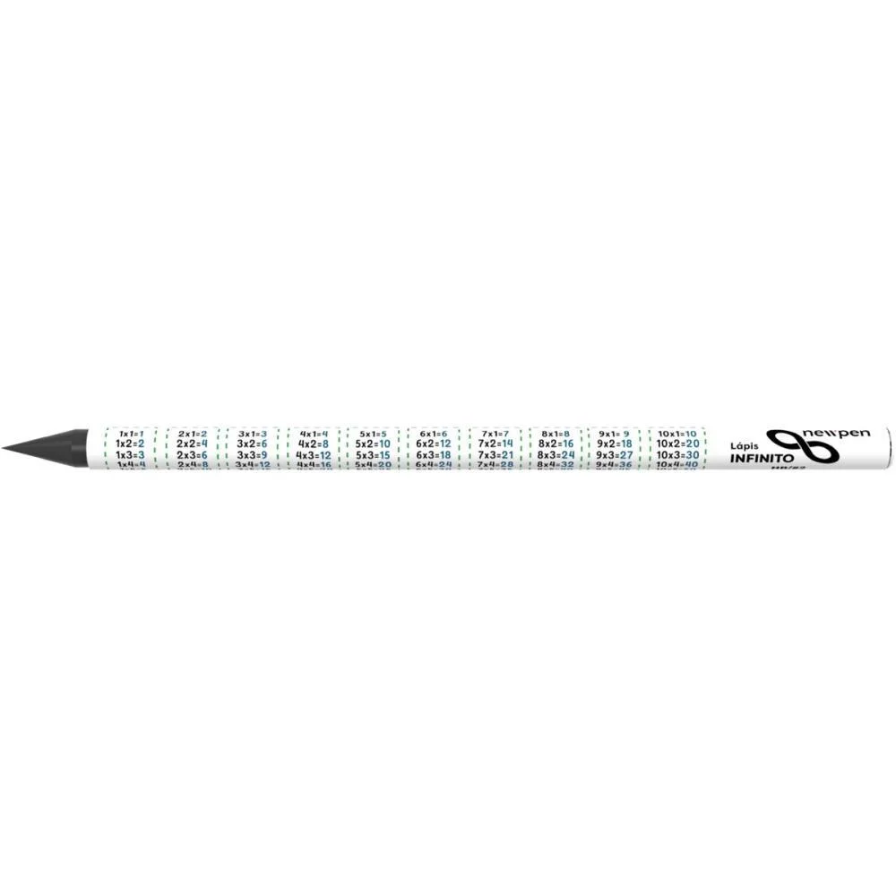 Lapis Preto Redondo Infinito Hb Tabuada Newpen (Pote-24) - imagem 3