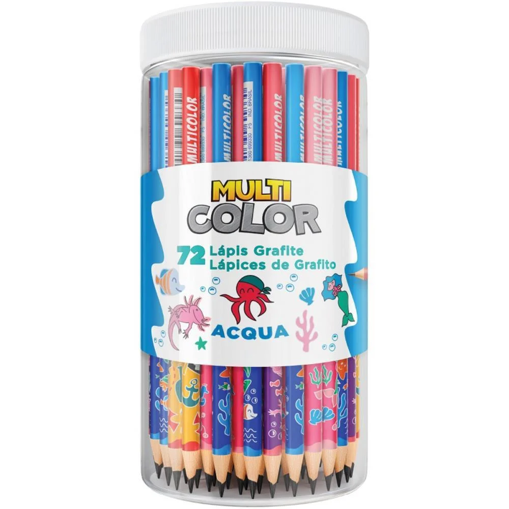 Lapis Preto Redondo Multicolor Grafite Acqua Faber-Castell (Pote-72) - imagem 3
