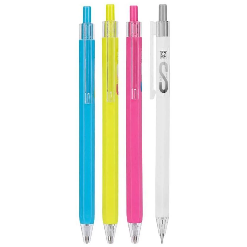 Lapiseira 0.7Mm Scribe C/Borracha 4 Cores Deli C/ 36 Unidades - imagem 4