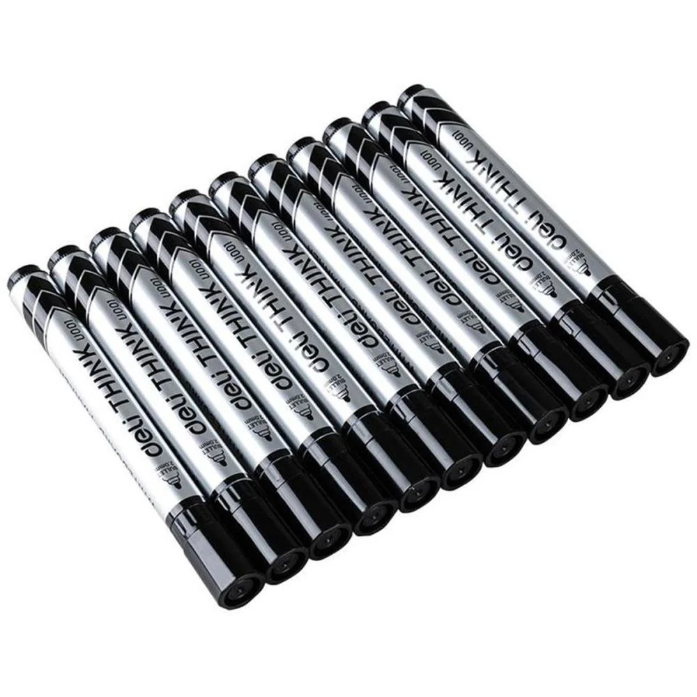 Pincel Quadro Branco Ponta Redonda 2,0Mm Preto Deli (Cx.c/12) - imagem 2