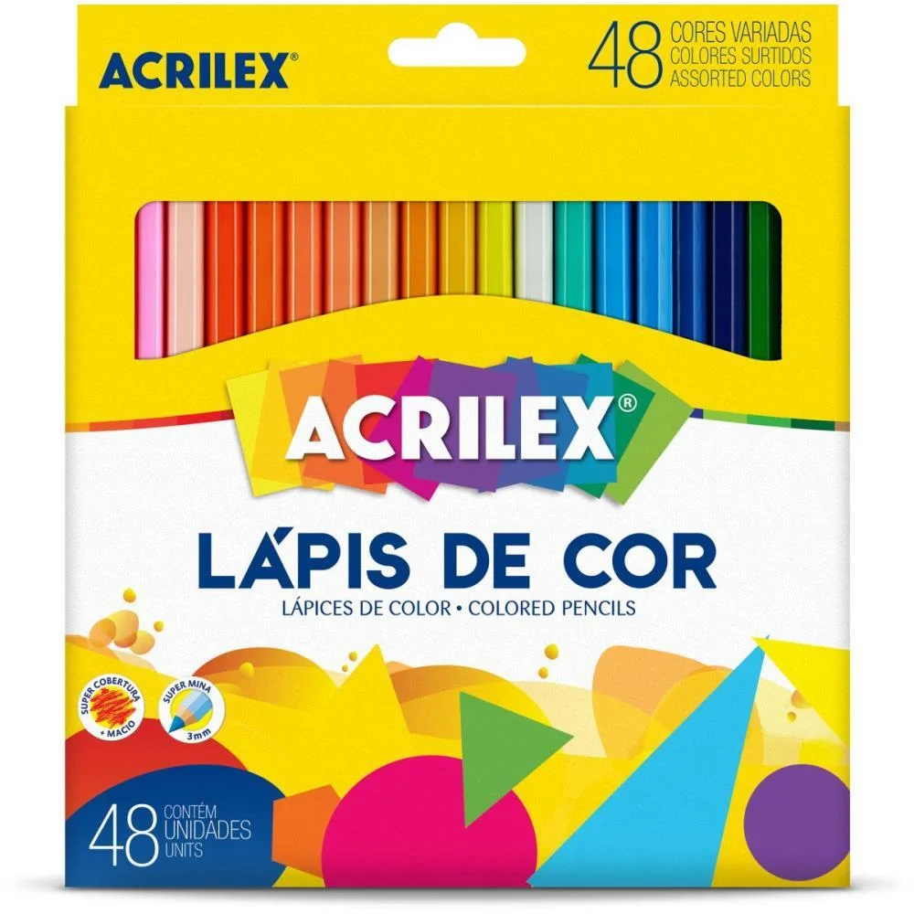 Lapis De Cor Sextavado 48 Cores Acrilex (Pct.c/03) - imagem 2