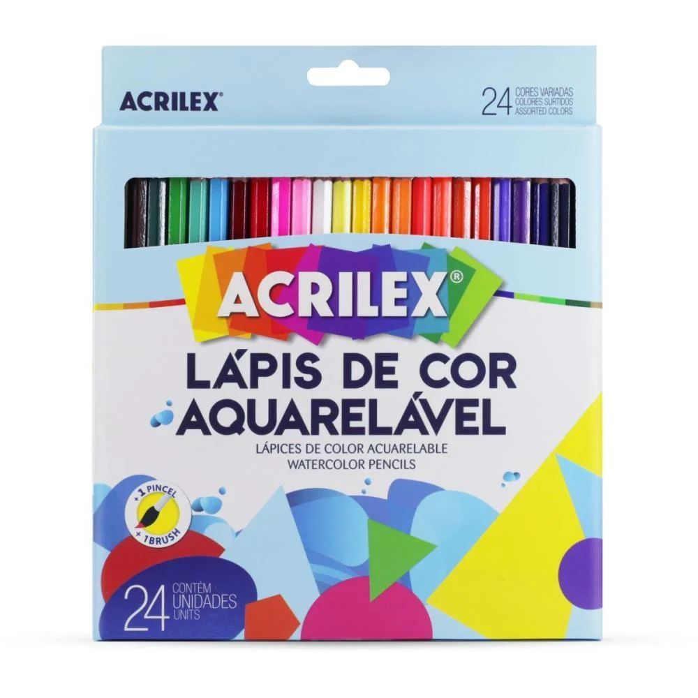 Lapis De Cor Aquarelavel 24 Cores Acrilex (Cx.c/06) - imagem 2