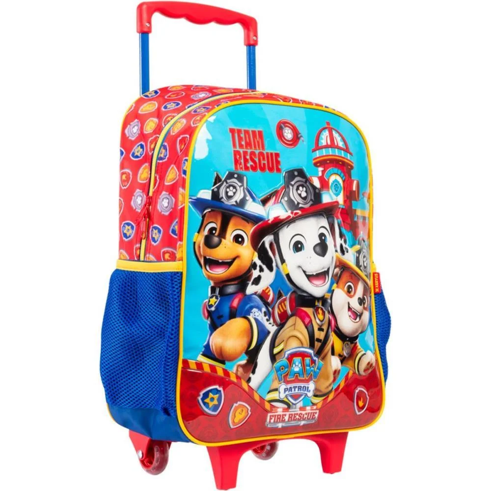 Mochila Infantil Com Rodinha Patrulha Canina Fire Rescue Gr Xeryus - imagem 4