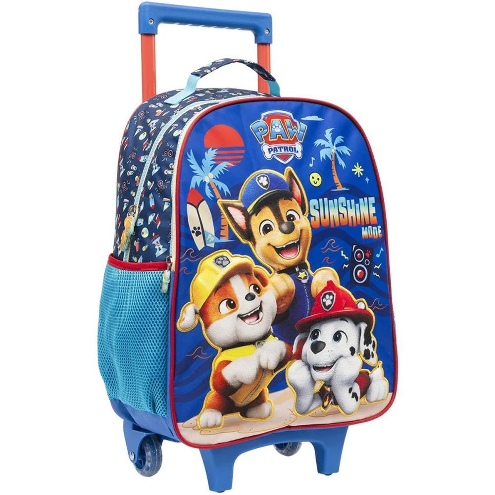 Mochila Infantil Com Rodinha Patrulha Canina Sunshine R Gr Xeryus - imagem 4