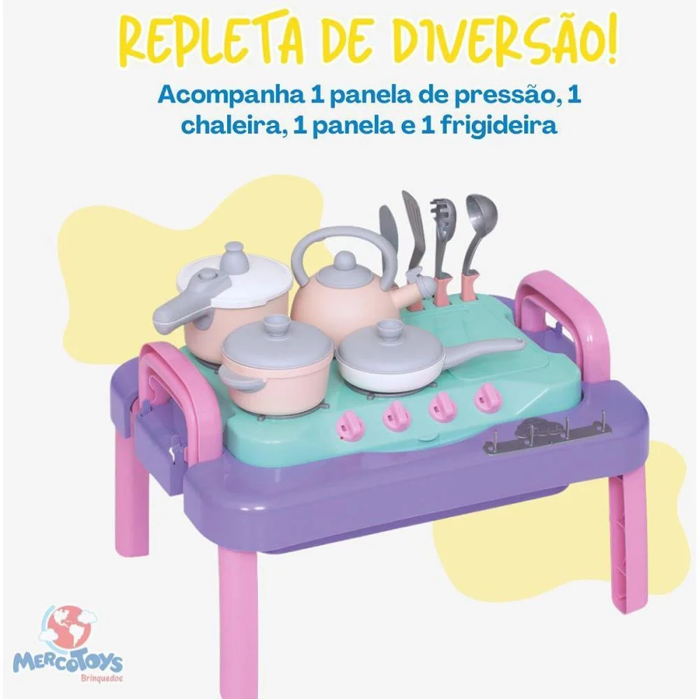 Brincando De Casinha Mesinha Baby Gourmet Charmosa Merco Toys - imagem 8