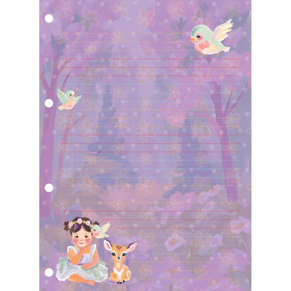 Papel De Carta Decorado Sweet Dreams Bloco 75G Tamoio (Pct.c/04) - imagem 4