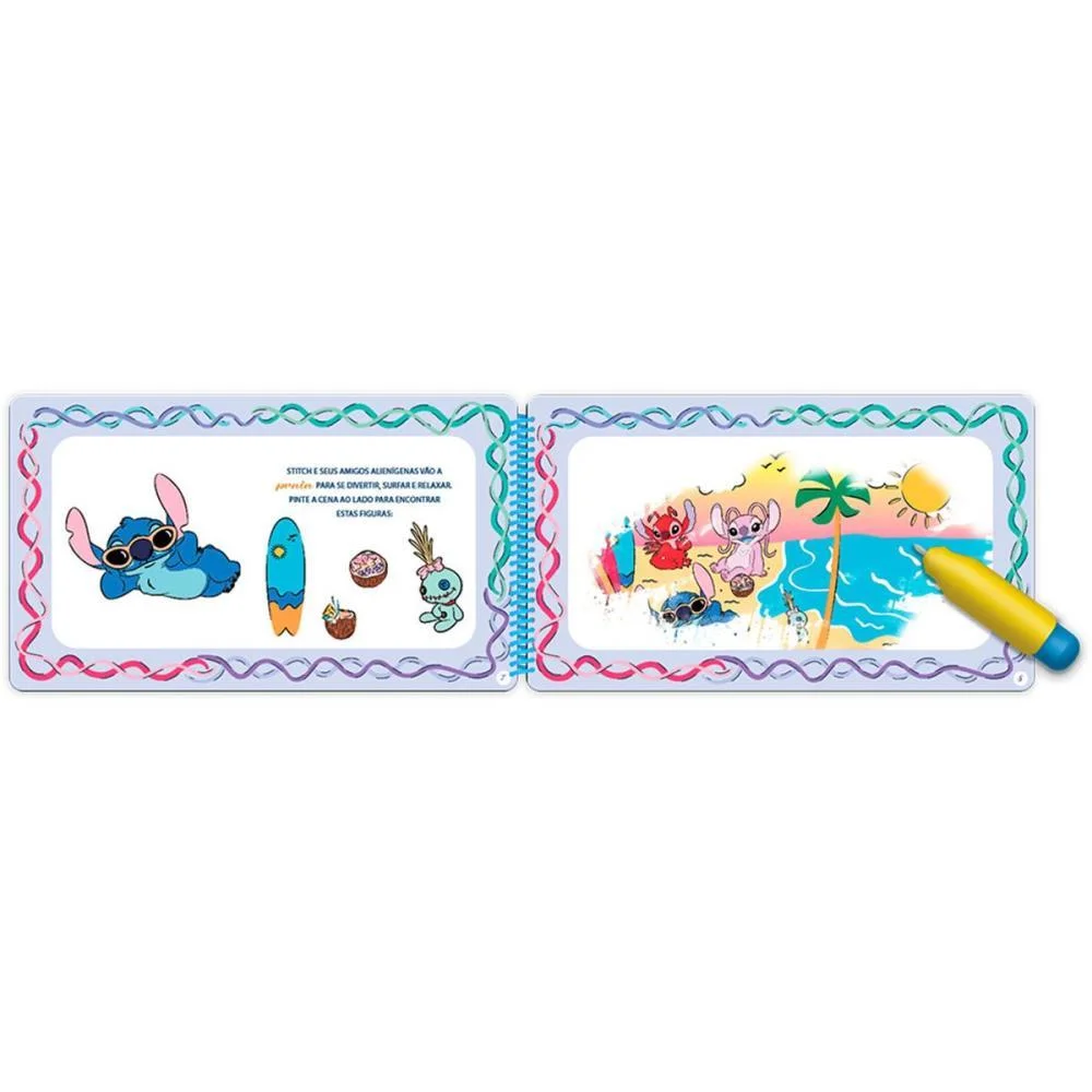 Livro Aquabook Stitch 24,5X10Cm 10Pgs Culturama - imagem 3