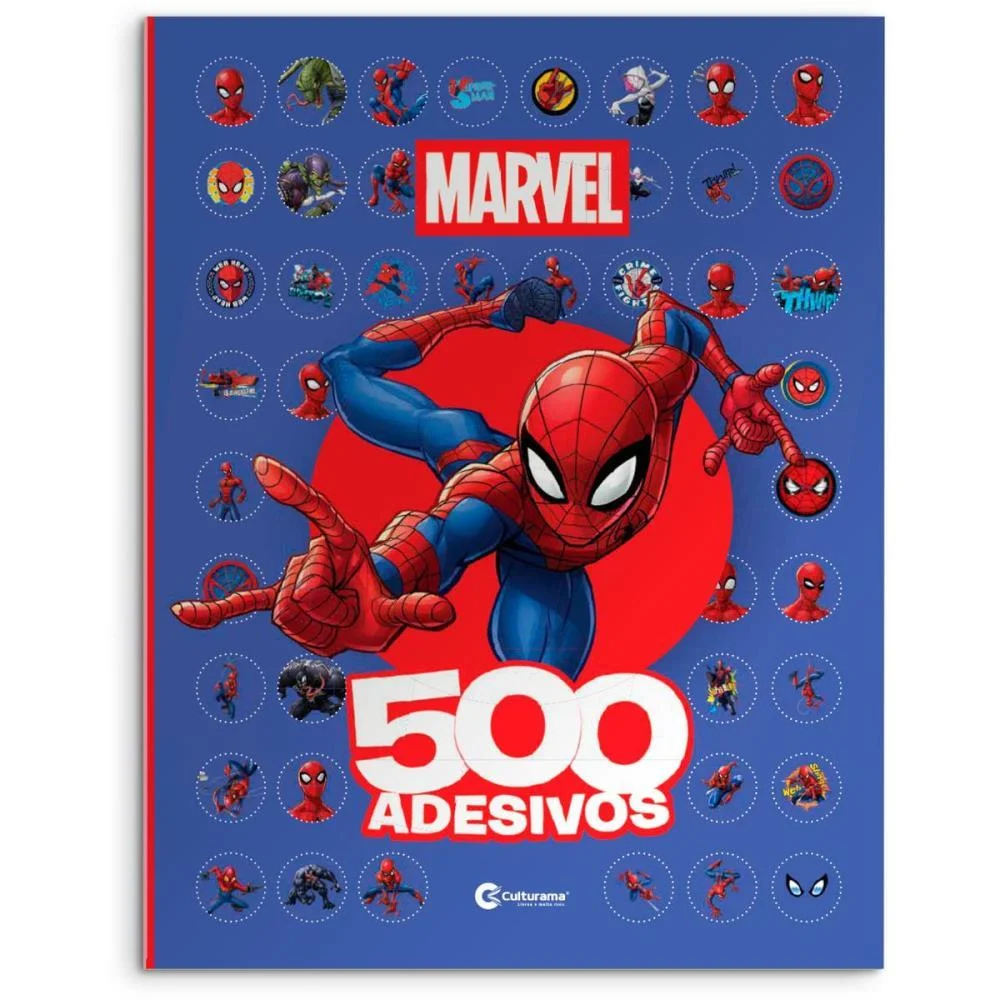 Livro Com Adesivos Homem Aranha 40P C/500Adesivos Culturama - imagem 2