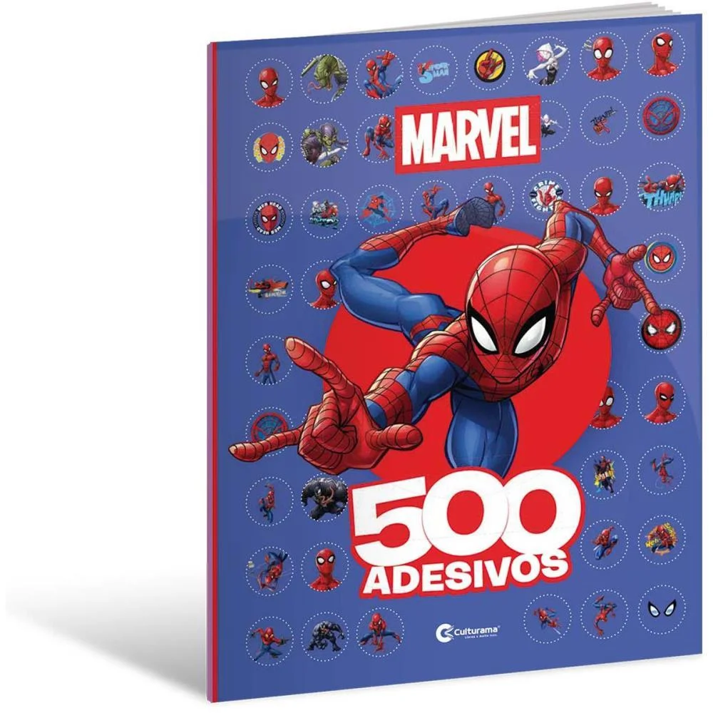 Livro Com Adesivos Homem Aranha 40P C/500Adesivos Culturama - imagem 3