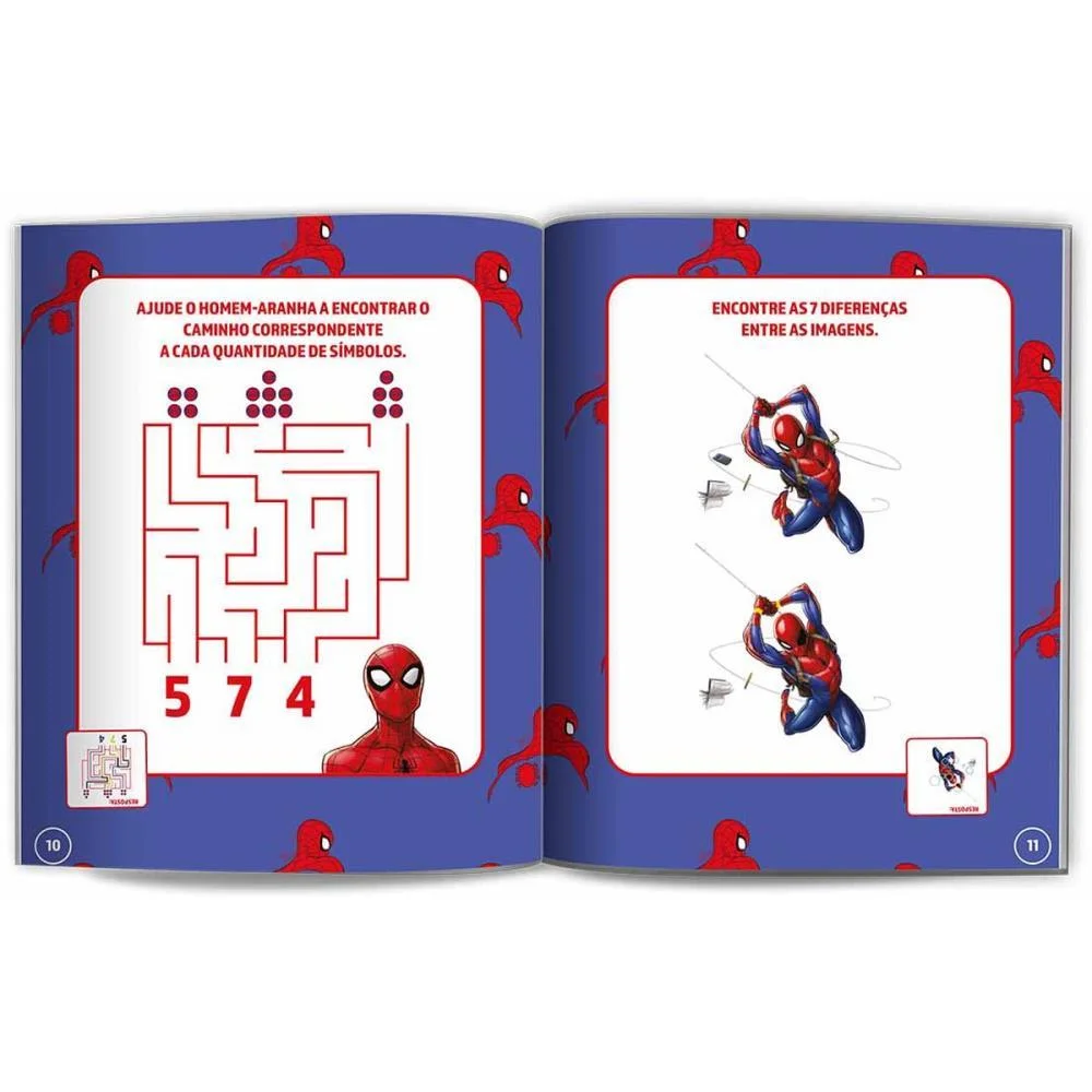 Livro Com Adesivos Homem Aranha 40P C/500Adesivos Culturama - imagem 5