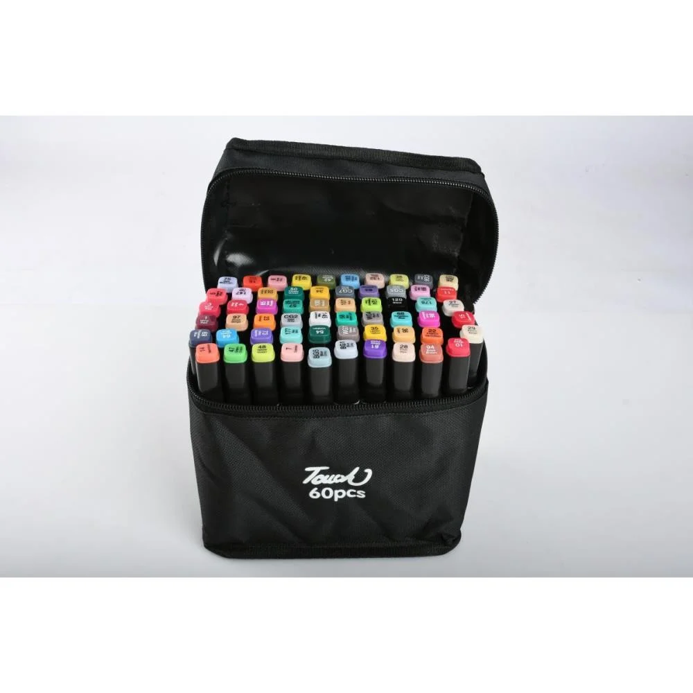 Marcador Artistico 60 Cores Ponta Dupla Bbr - imagem 3