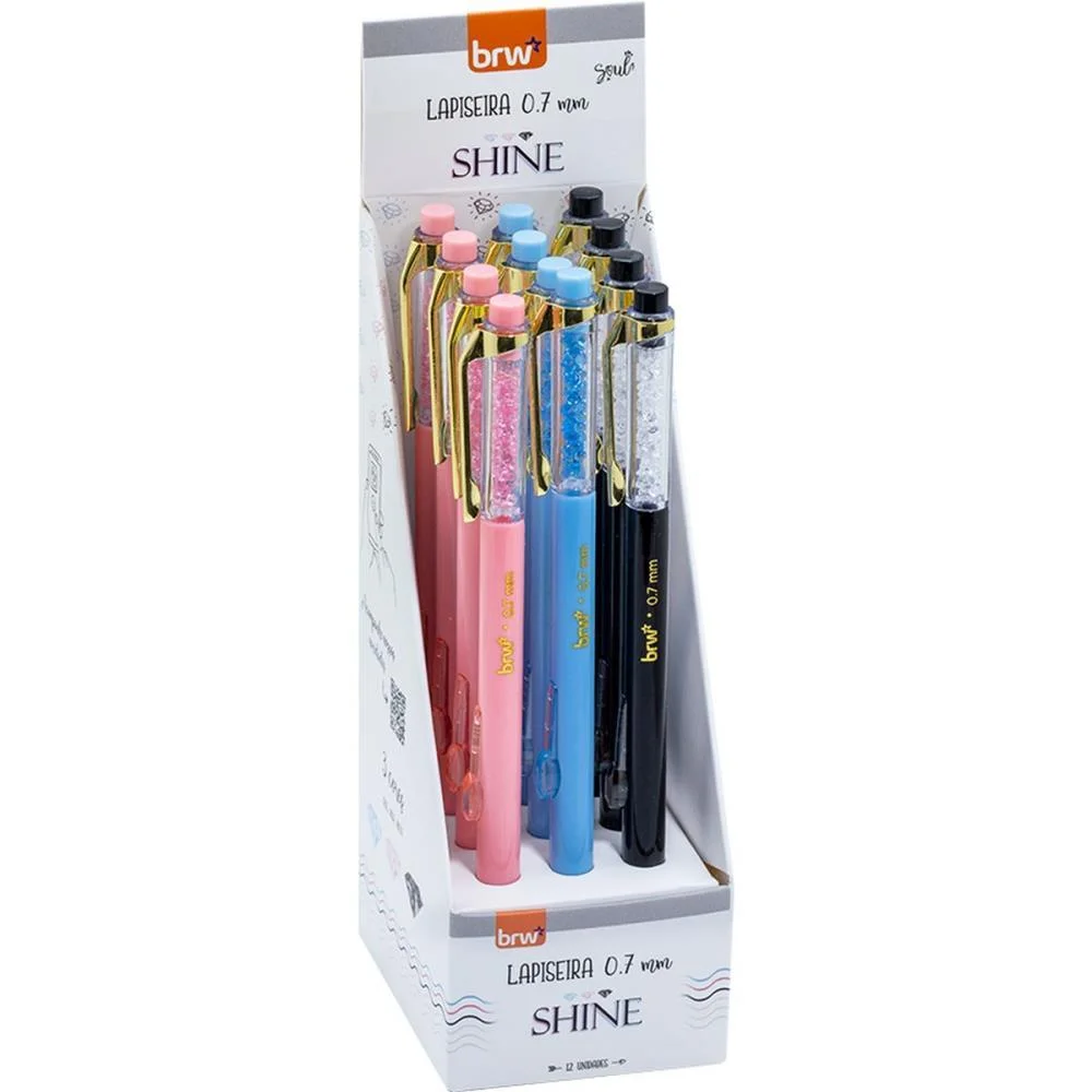 Lapiseira 0.7Mm Shine Plastica (S) Brw C/ 12 Unidades - imagem 6