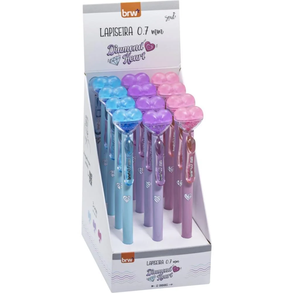 Lapiseira 0.7Mm Diamond Heart Plastica (S) Brw C/ 12 Unidades - imagem 5