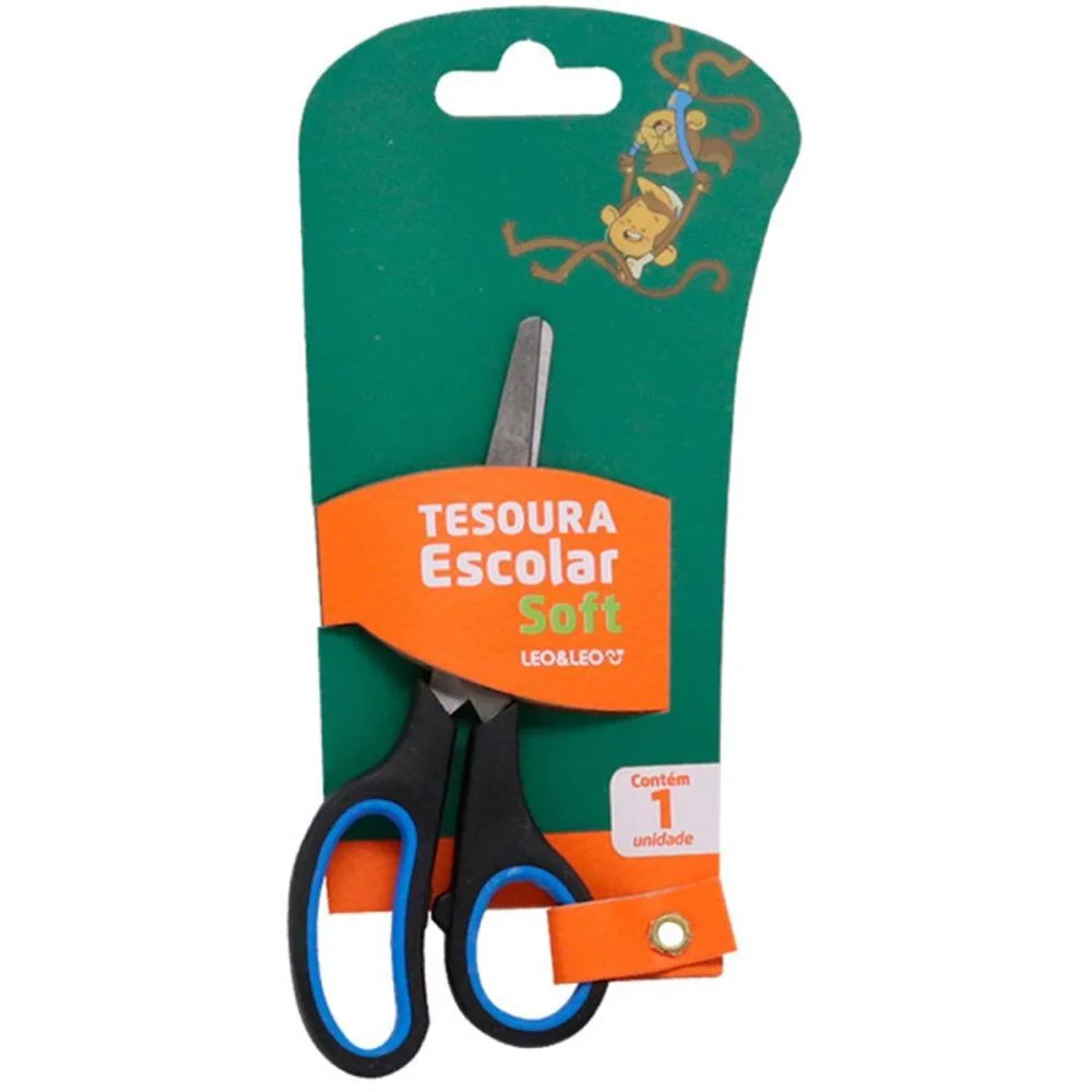 Tesoura Escolar Soft 14Cm Para 3 Dedos (S) Leonora C/ 24 Unidades - imagem 6