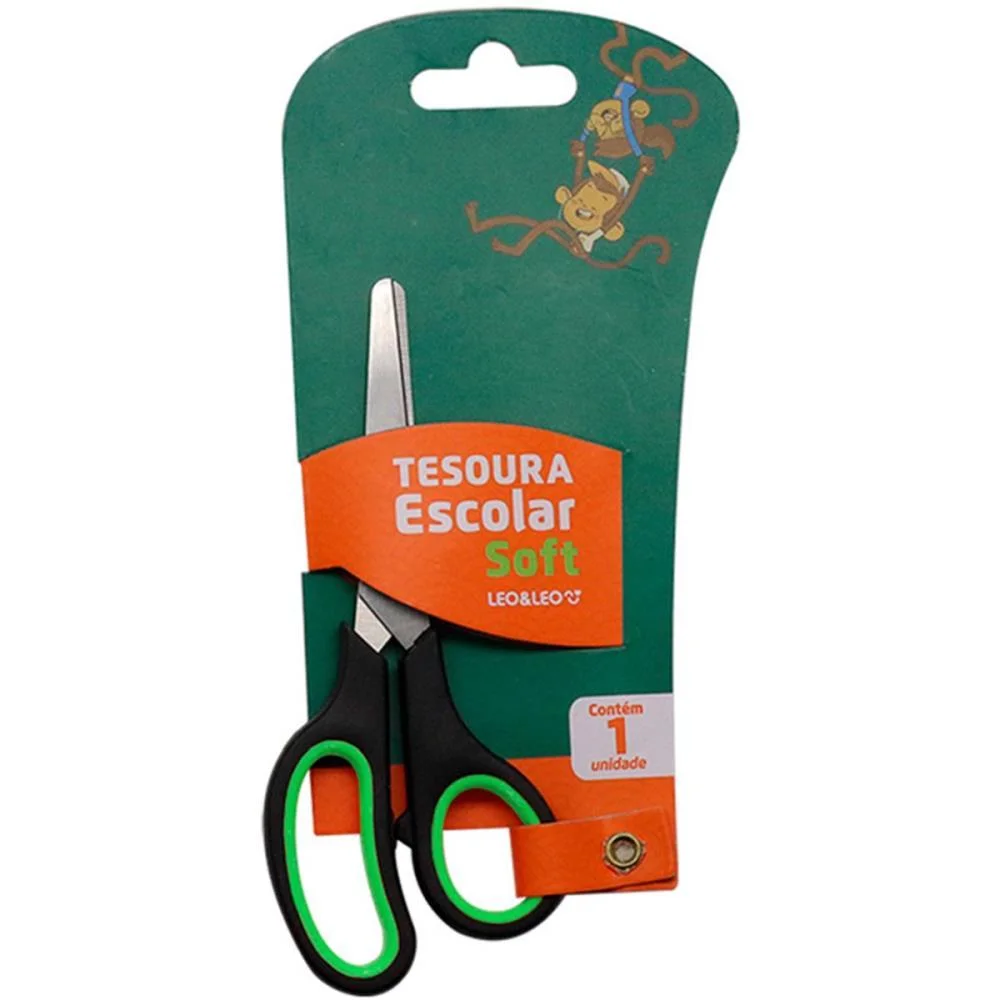 Tesoura Escolar Soft 14Cm Para 3 Dedos (S) Leonora C/ 24 Unidades - imagem 7