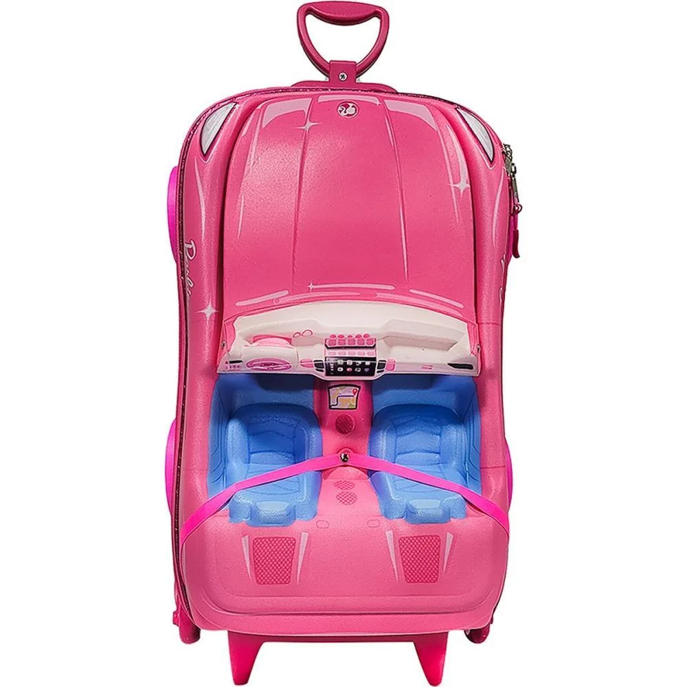 Mochila Infantil Com Rodinha Barbie Conversivel Maxtoy - imagem 4