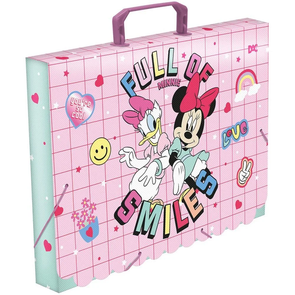 Maleta Plastica Com Alca Decor Minnie Kids 40Mm Dac - imagem 2