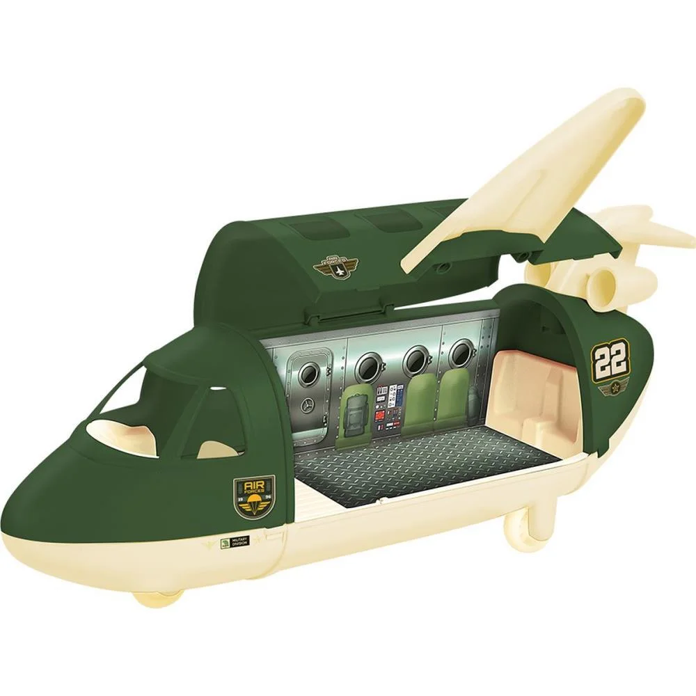 Avião Force Militar C/Acessori Samba Toys - imagem 2