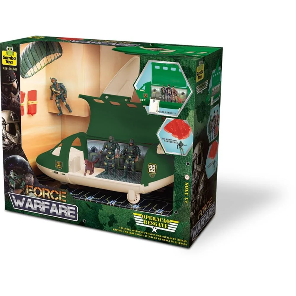 Avião Force Militar C/Acessori Samba Toys - imagem 5