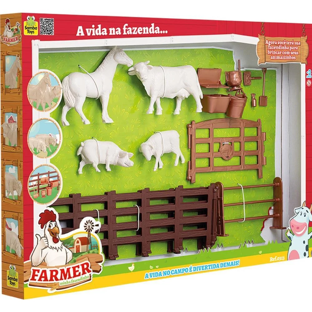 Miniatura Colecionavel Fazendinha C/Acessorios Samba Toys - imagem 5