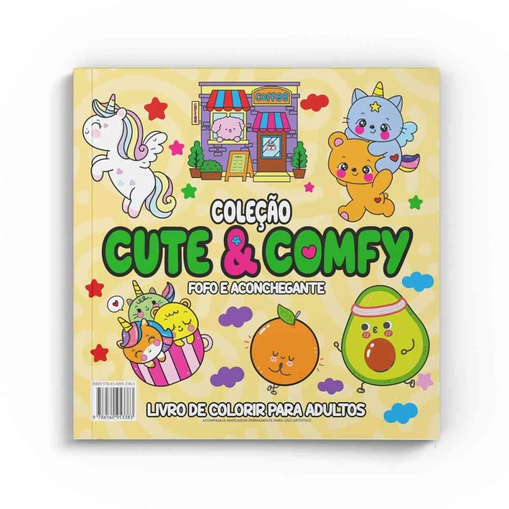 Livro De Colorir Cute E Comfy C/12Canetas Online Editora - imagem 3