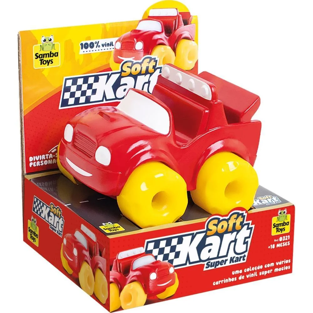 Brinquedo Para Bebe Carrinho Soft Kart Vinil Samba Toys - imagem 5