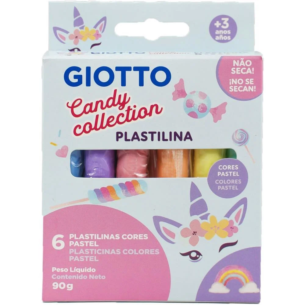 Massa Para Modelar Giotto Candy 6 Cores 90G Canson - imagem 2