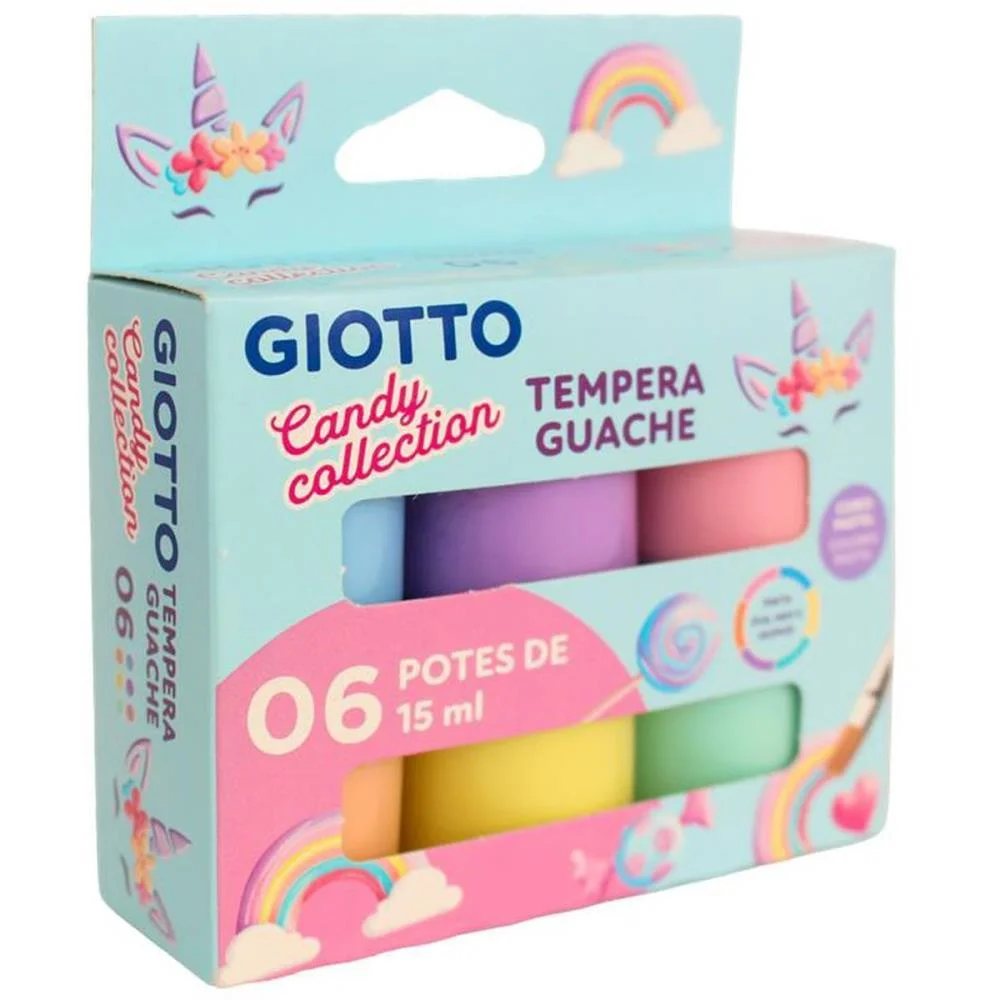 Tinta Guache 015Ml Giotto Candy 6 Cores Canson - imagem 2