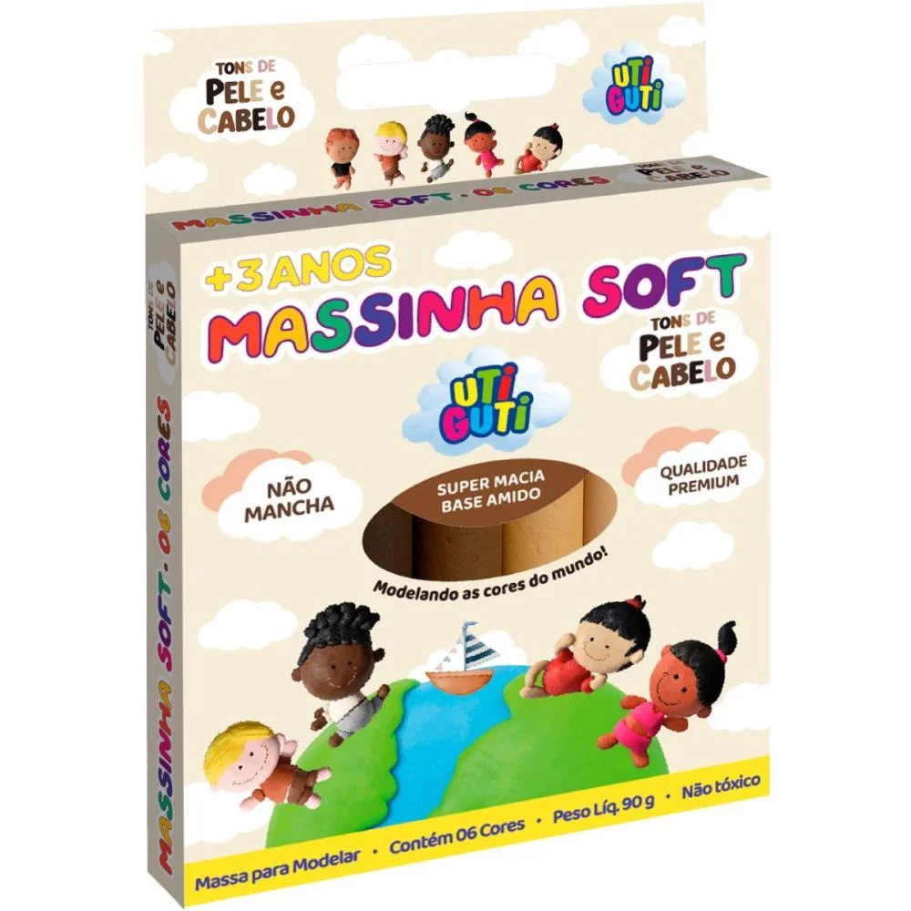 Massa Para Modelar Utiguti 6 Tons De Pele/Cabelo Canson - imagem 2