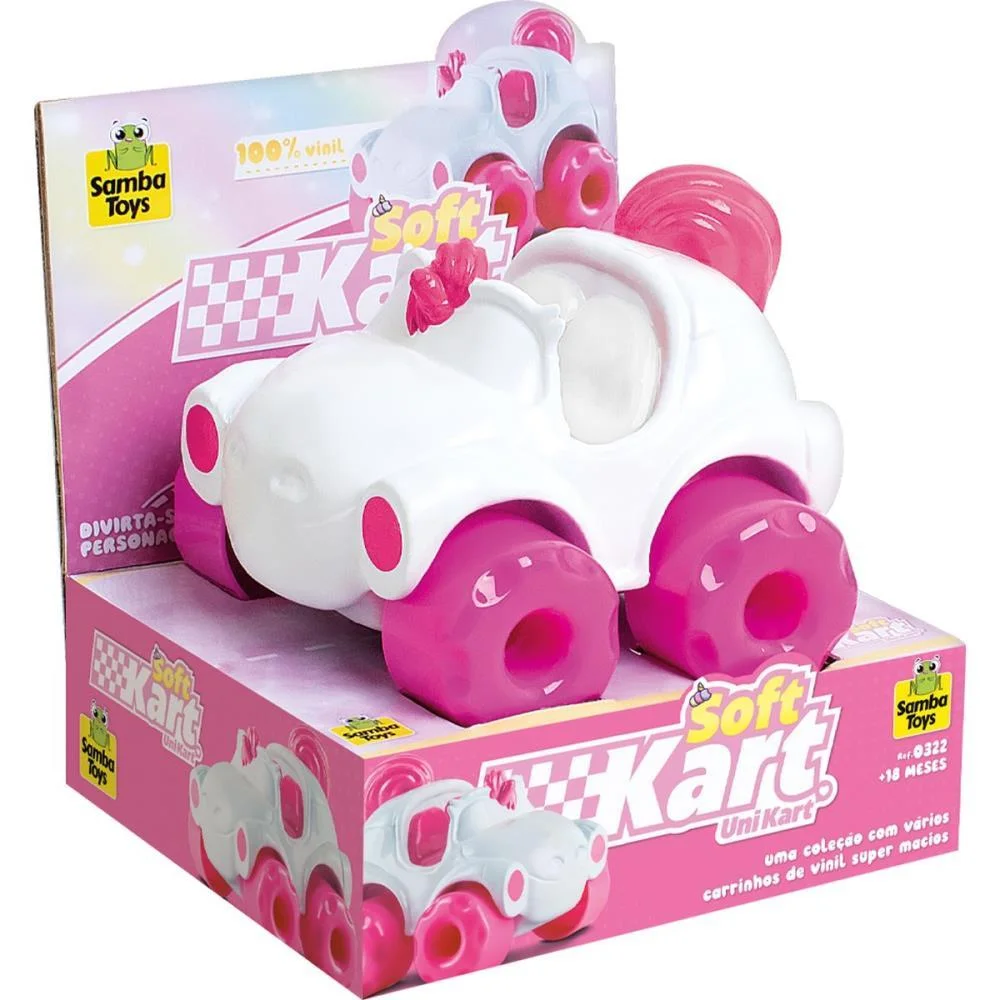 Brinquedo Para Bebe Carrinho Kart Unicornio Vinil Samba Toys - imagem 5