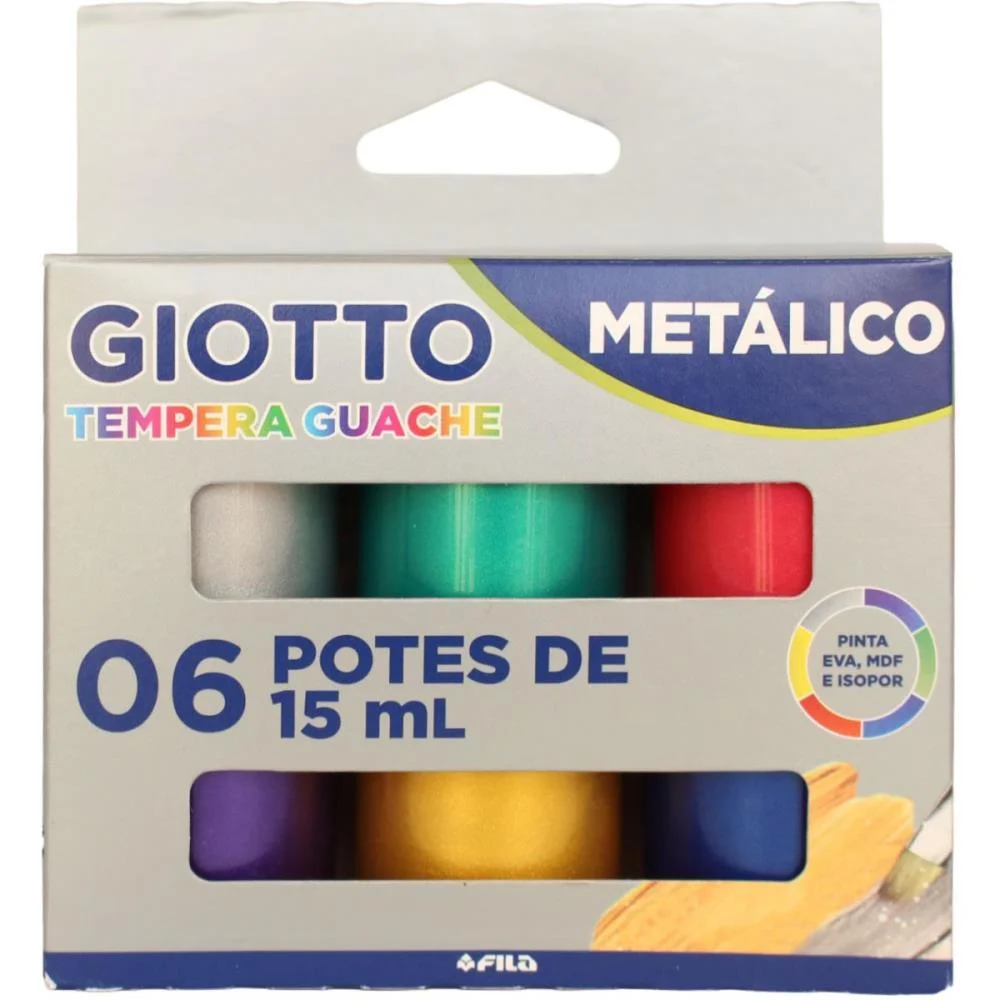 Tinta Guache 015Ml Giotto 6 Cores Metalicas Canson - imagem 3