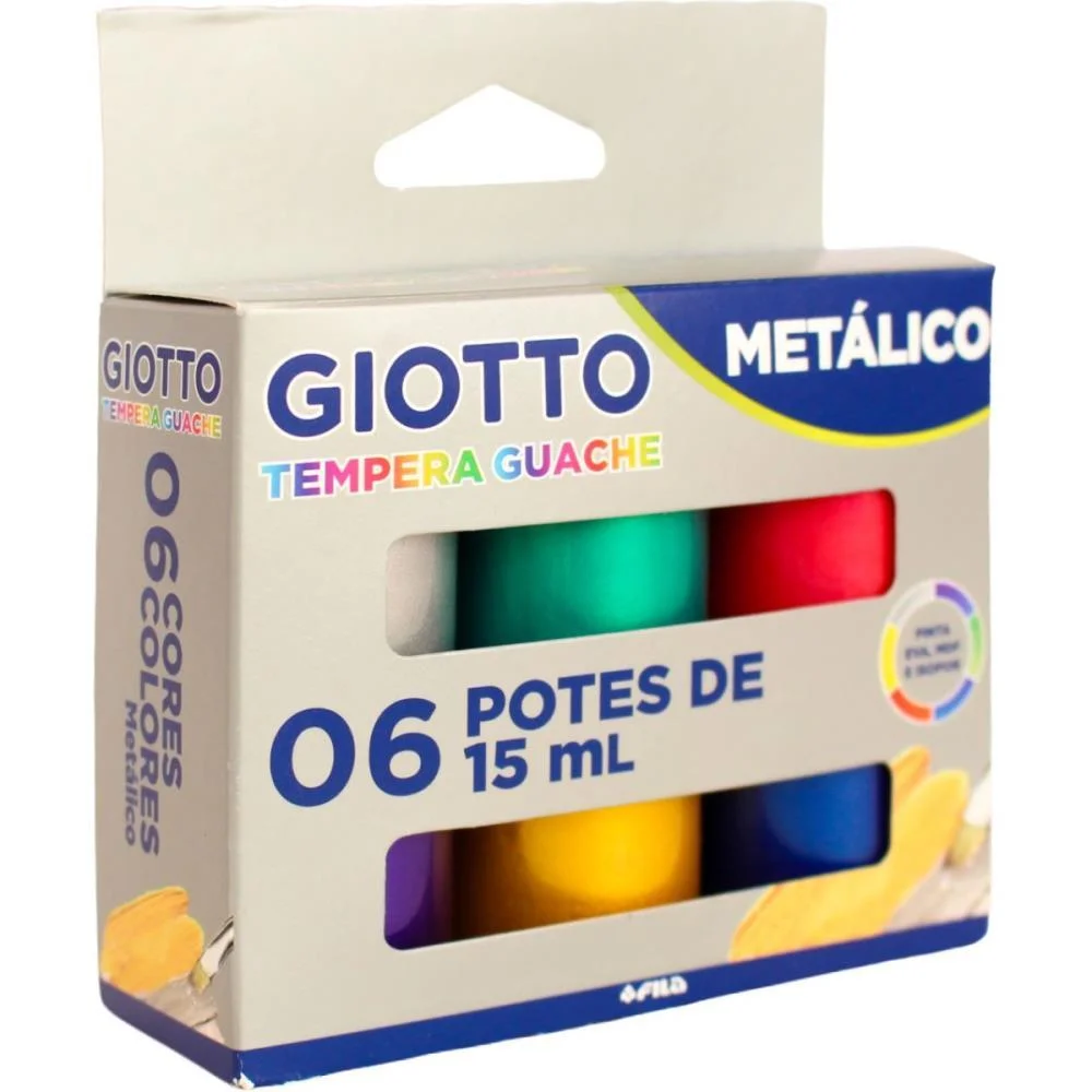 Tinta Guache 015Ml Giotto 6 Cores Metalicas Canson - imagem 5