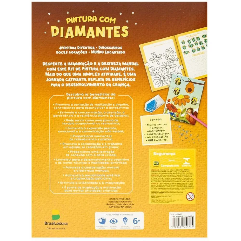 Livro Com Adesivos Pintura C/Diamantes Doces Cora Todolivro - imagem 5
