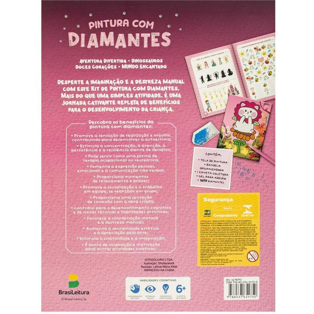 Livro Com Adesivos Pintura C/Diamantes Mundo Enca Todolivro - imagem 5