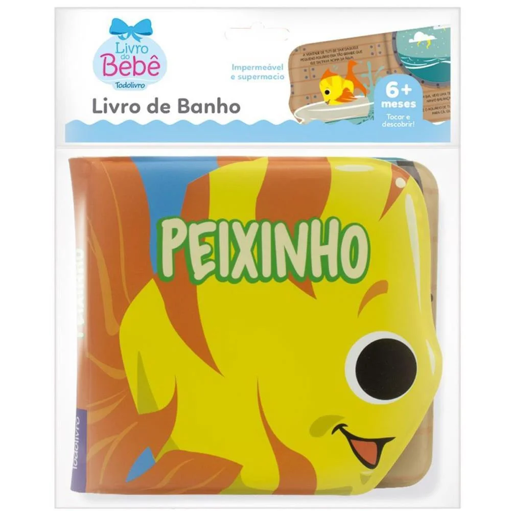 Livro Para Banho Amiguinhos Do Mar 16X14Cm 6Pag Todolivro - imagem 3