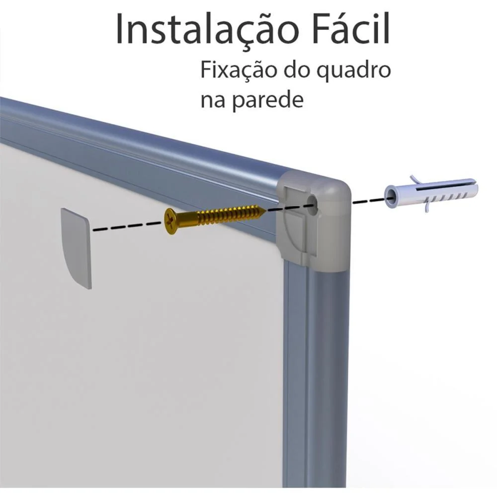 Quadro Aviso Magnetico 070X050Cm Aluminio Office Stalo - imagem 5