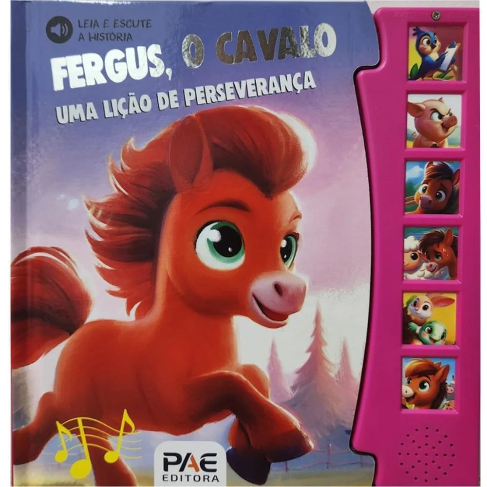 Livro Sonoro Fergus O Cavalo 19X19,5 12Pg Pae Editora - imagem 3